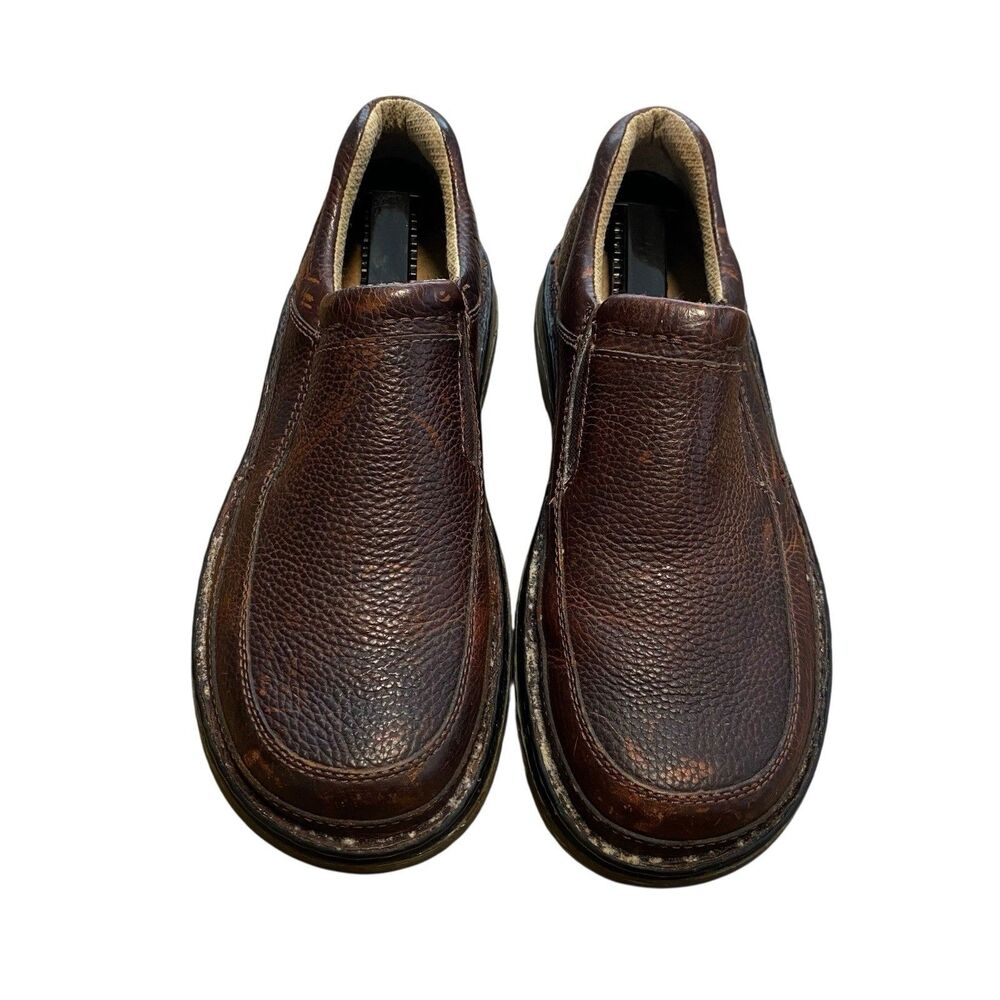 Dr. Martens 11198 Brown Pebbled Leather Slip On Loafers Shoes Doc Men's Size 9 - Picture 5 of 11